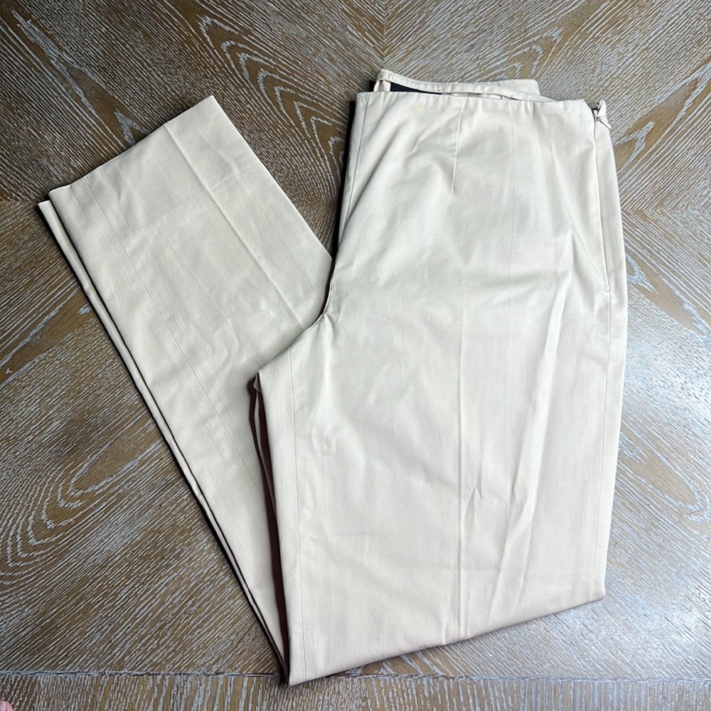 WORTH New York Cream Ankle Pants with Slit 4
